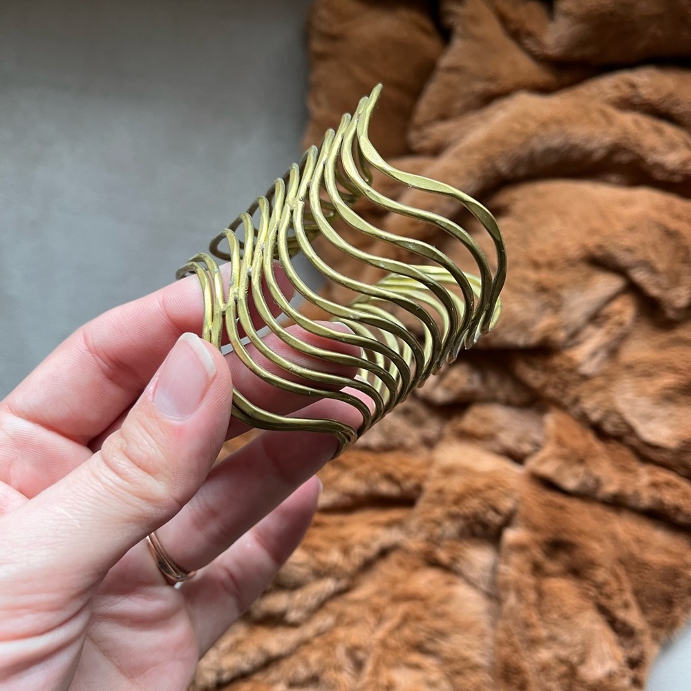 Gorgeous gold large bracelet